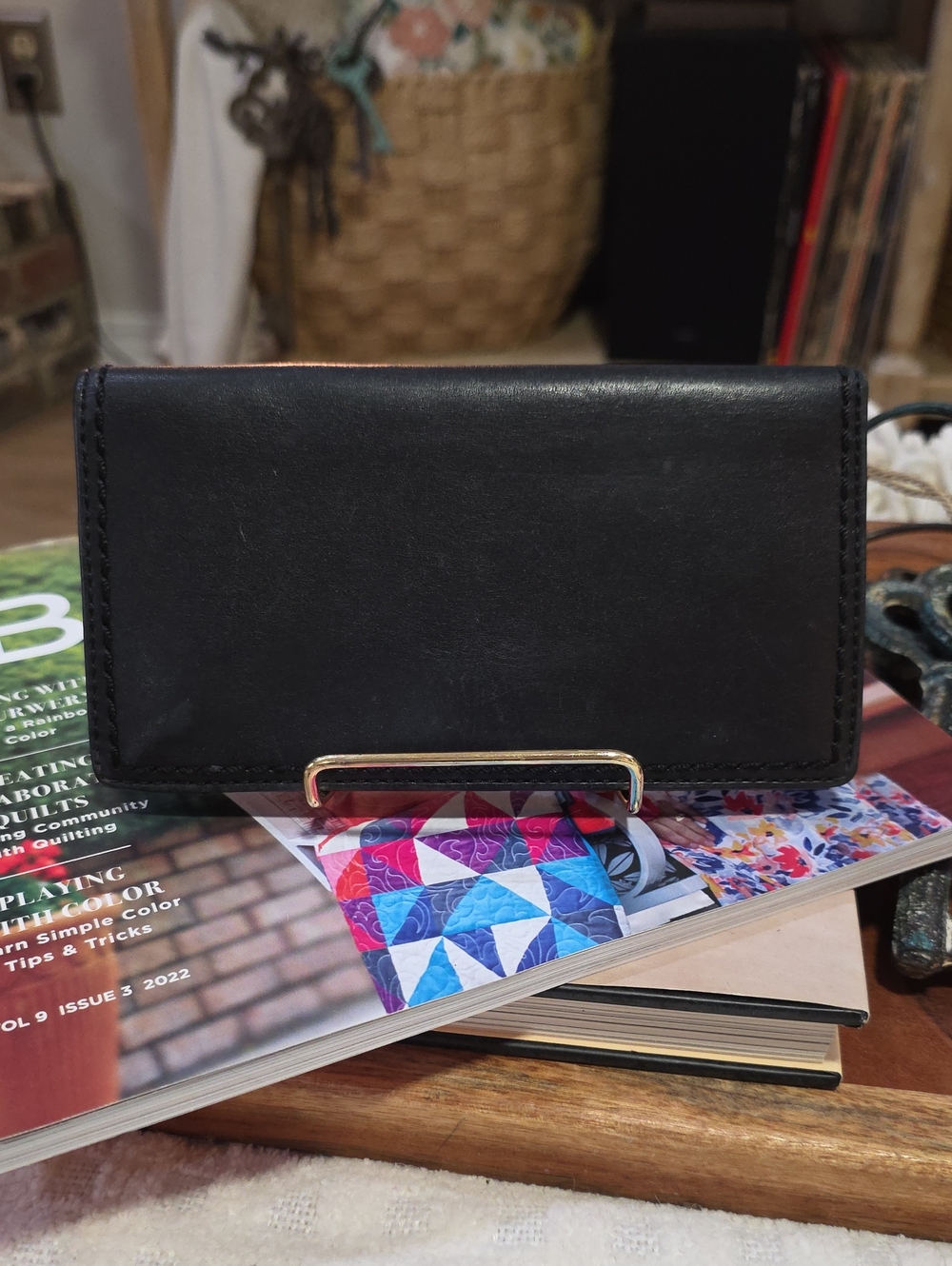 COACH Black Leather Checkbook Cover And/or  Insert Business Office